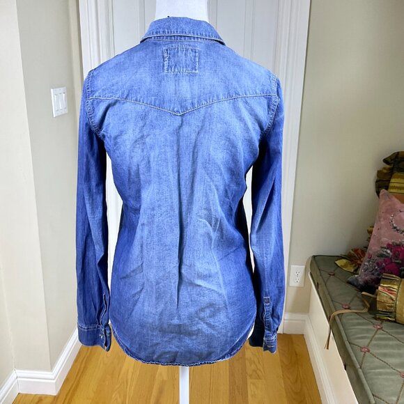 Garage Shirt Denim Studded Cotton (XS) - Picture 3 of 7